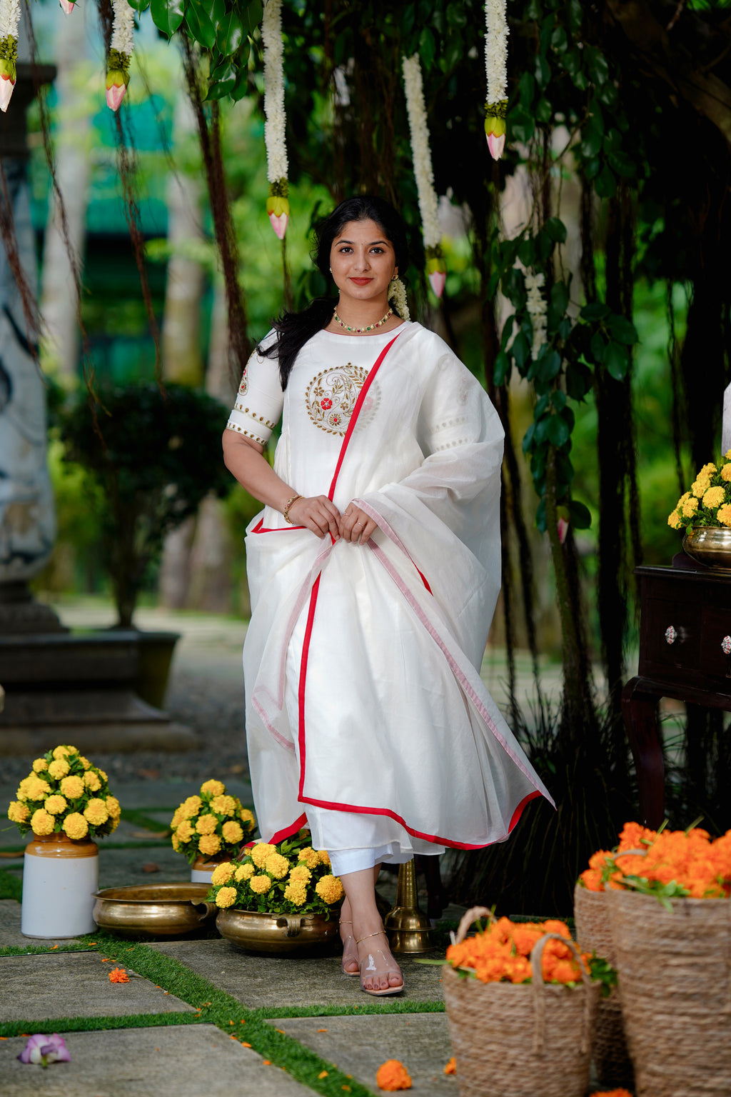 Mul Chanderi Suit Set