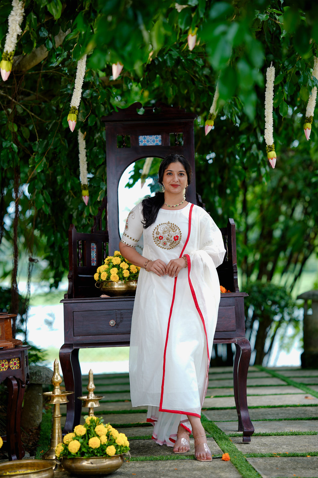 Mul Chanderi Suit Set