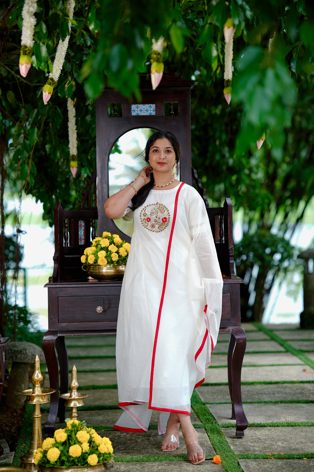 Mul Chanderi Suit Set