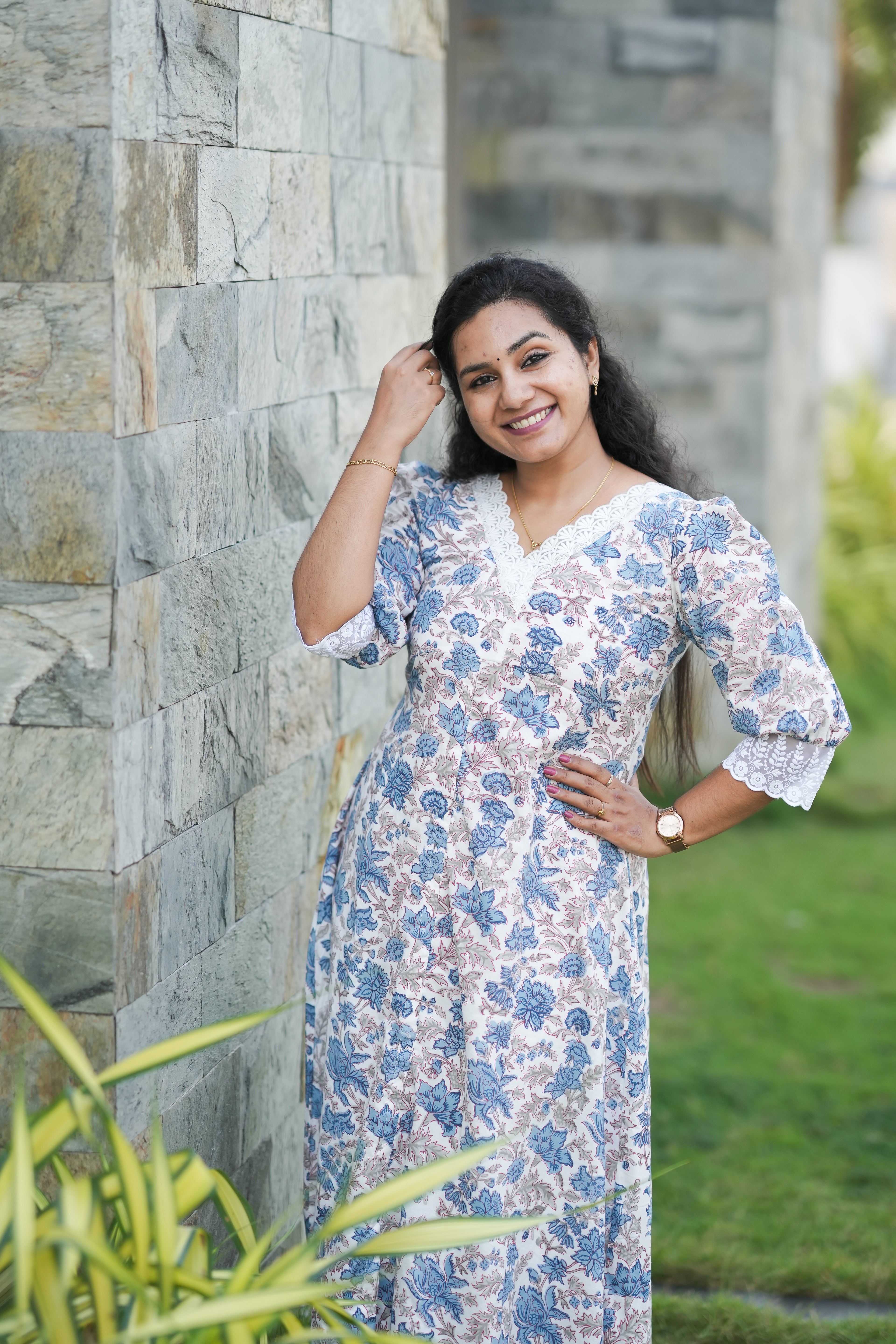 Eira Floral Jaipur Cotton Dress