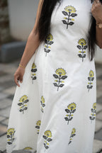 Clare White Jaipur Cotton Co-Ord Set