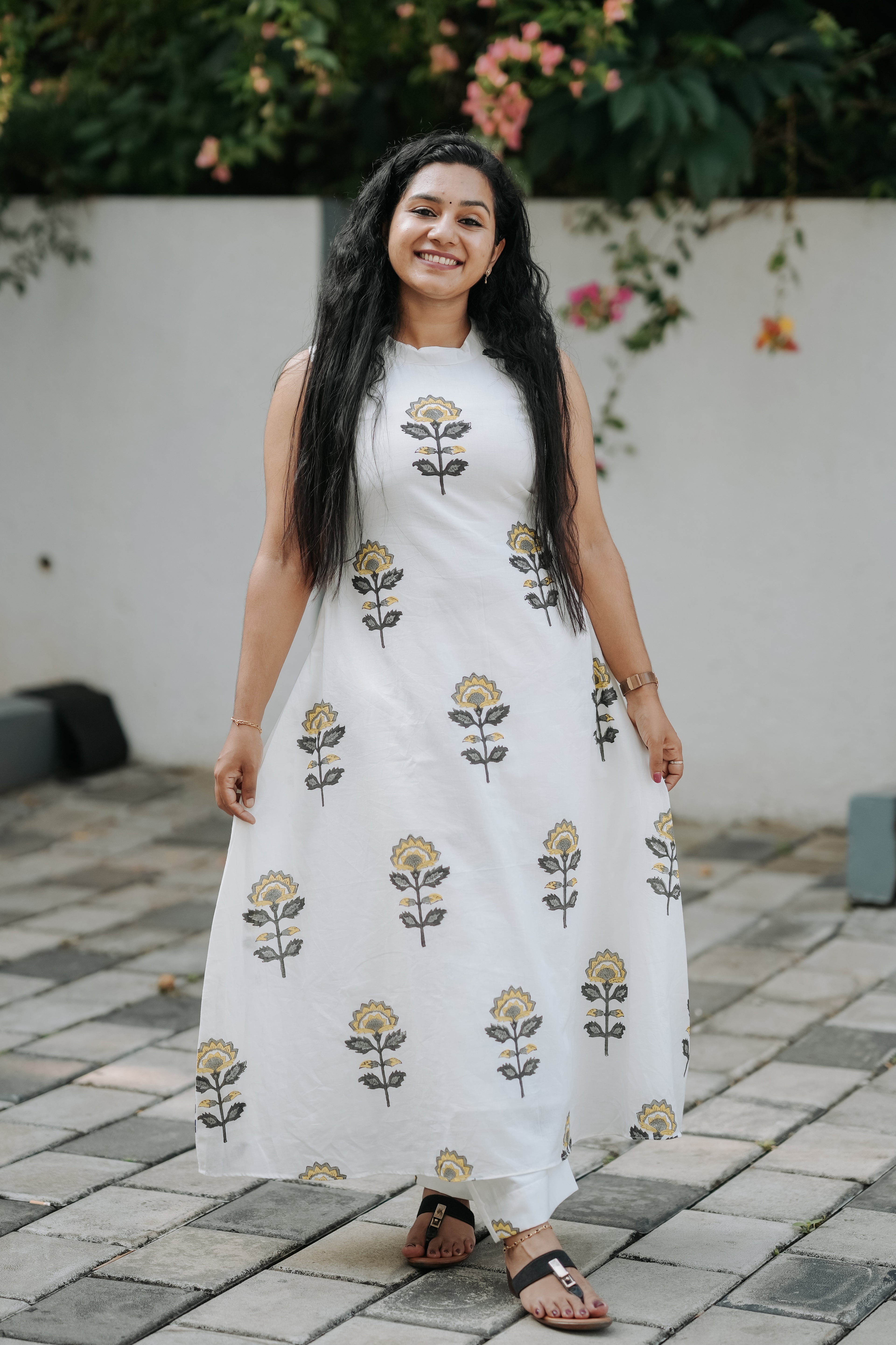 Clare White Jaipur Cotton Co-Ord Set