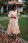 Peach Striped Dress