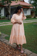 Peach Striped Dress