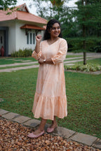 Peach Striped Dress