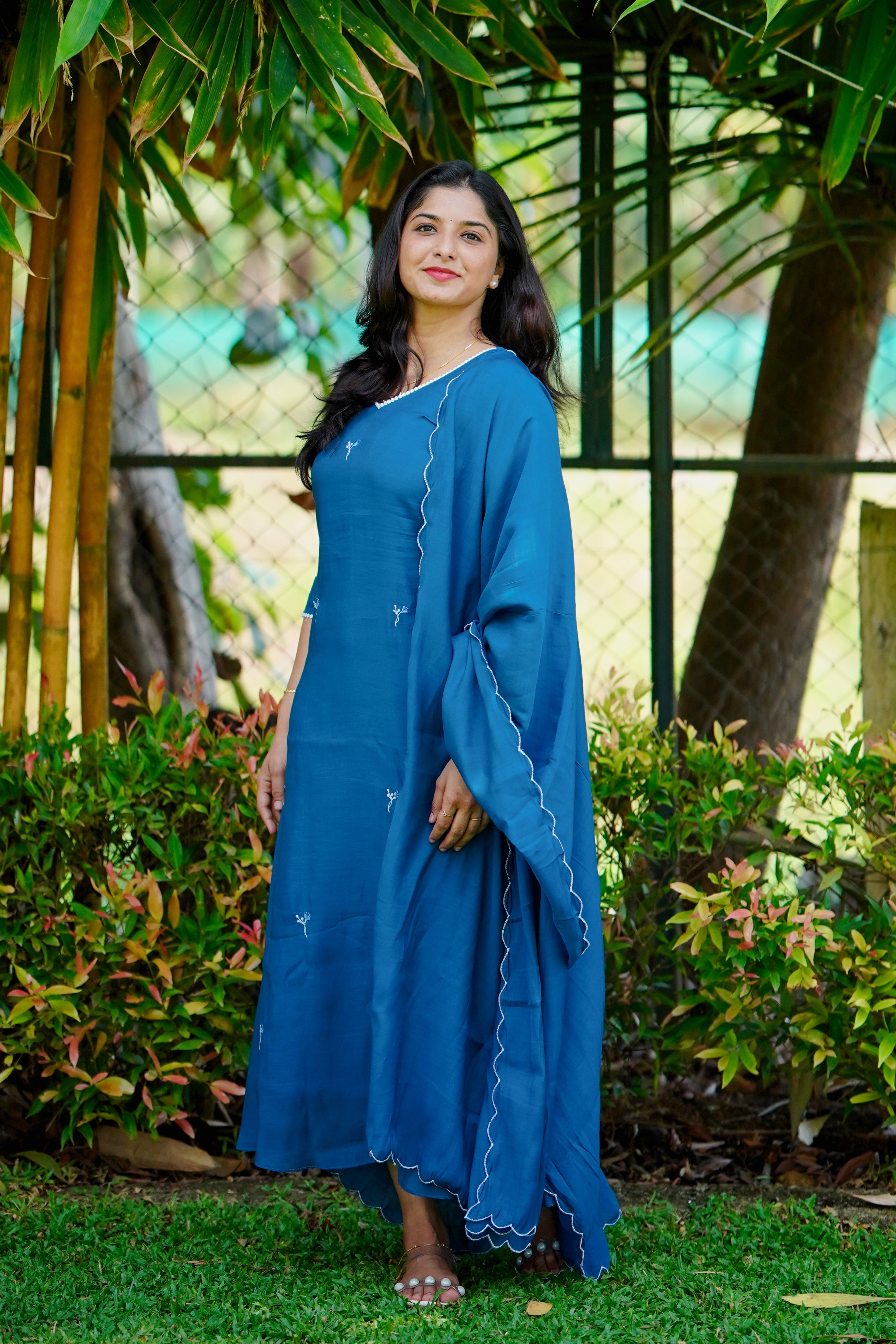Mul Chanderi Two Piece Set
