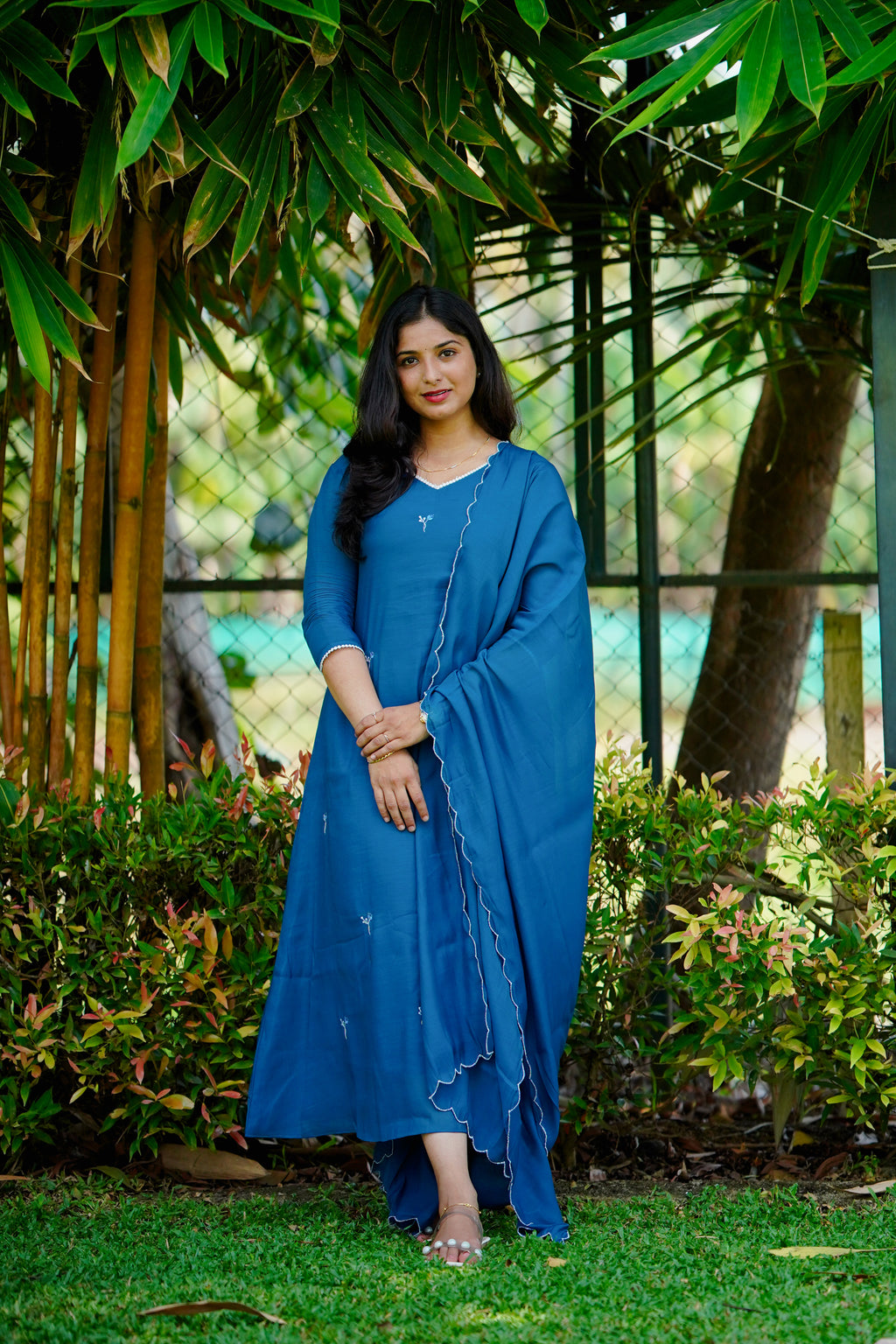 Mul Chanderi Two Piece Set