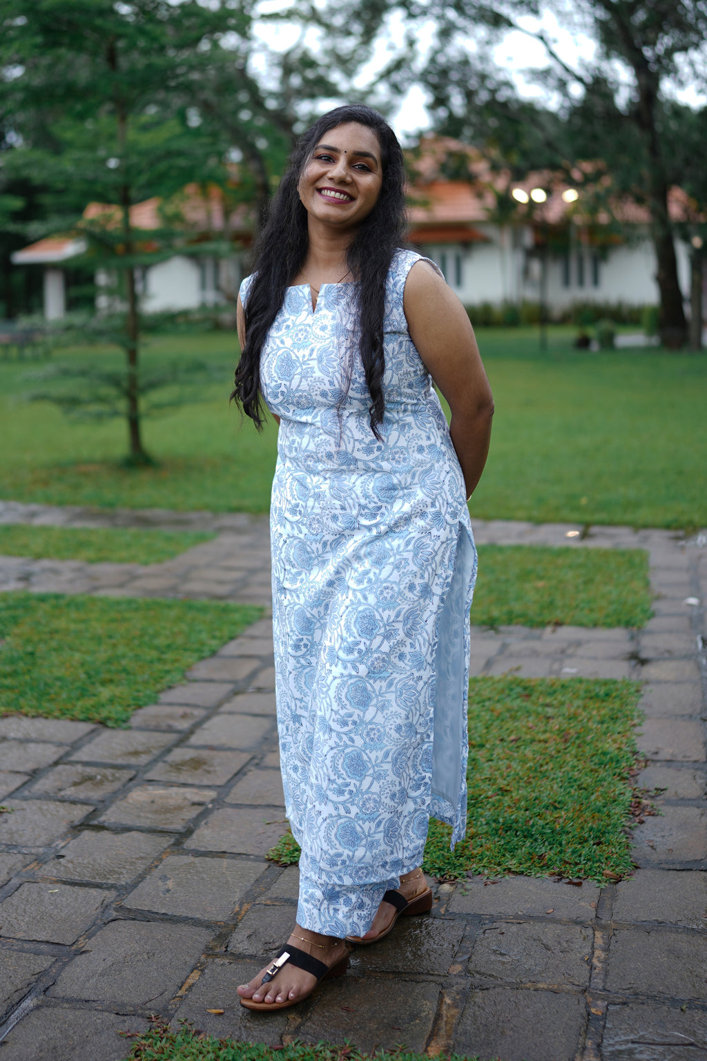 Blue Mist Floral Cotton Co-Ord Set