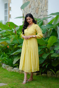 Sunshine Mul Chanderi Dress