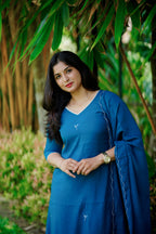 Mul Chanderi Two Piece Set