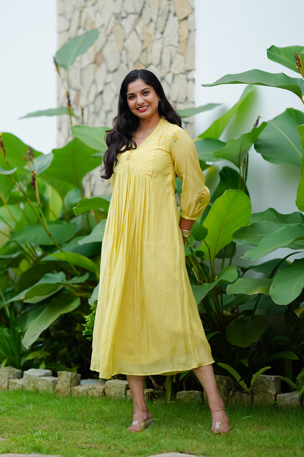 Sunshine Mul Chanderi Dress