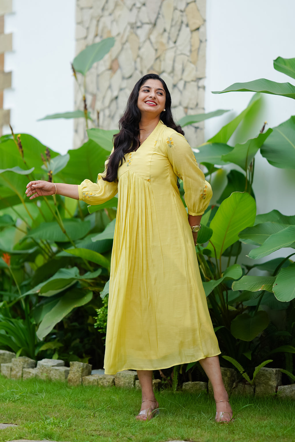Sunshine Mul Chanderi Dress