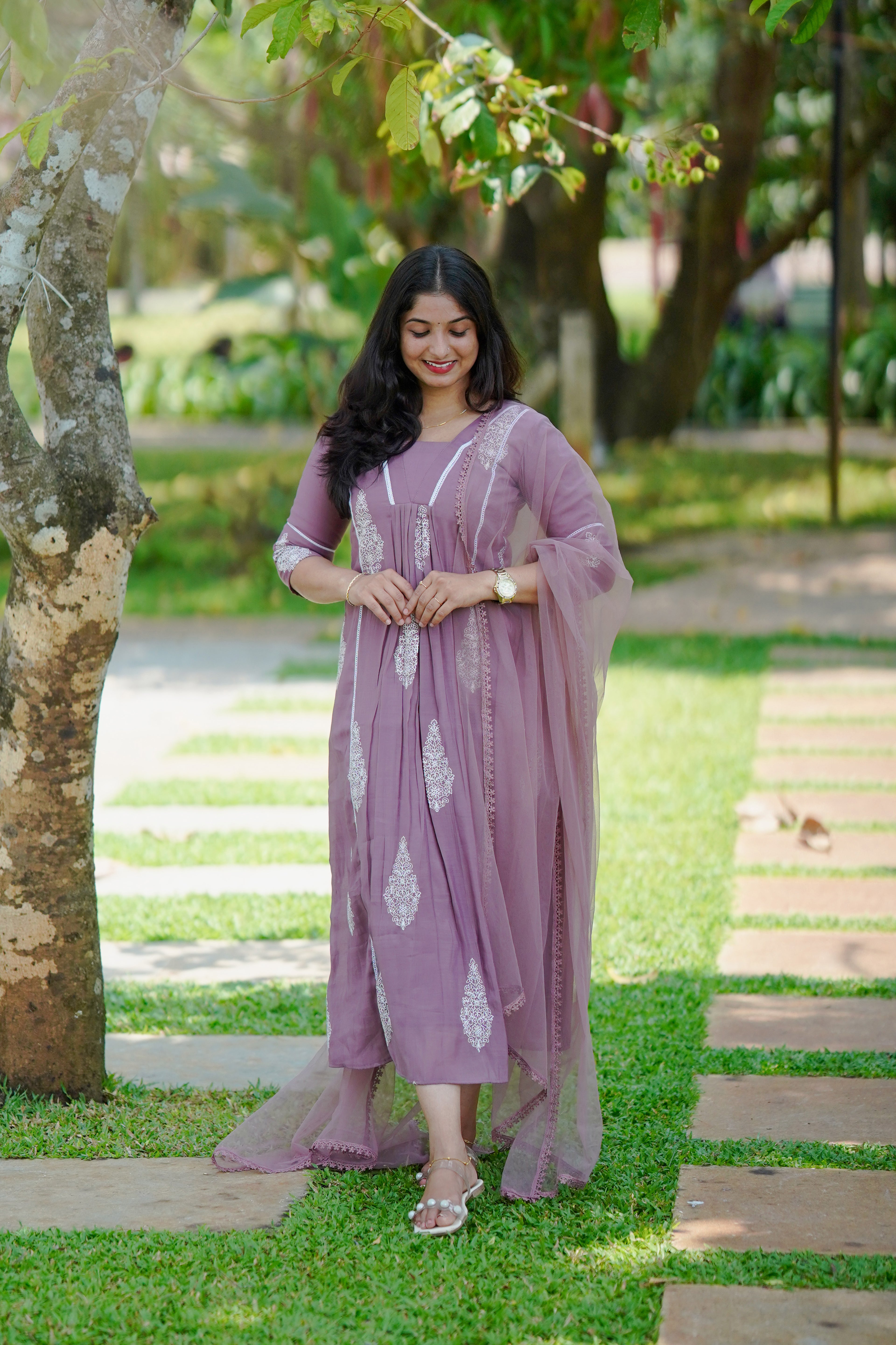 Two Piece Mul Chanderi Set