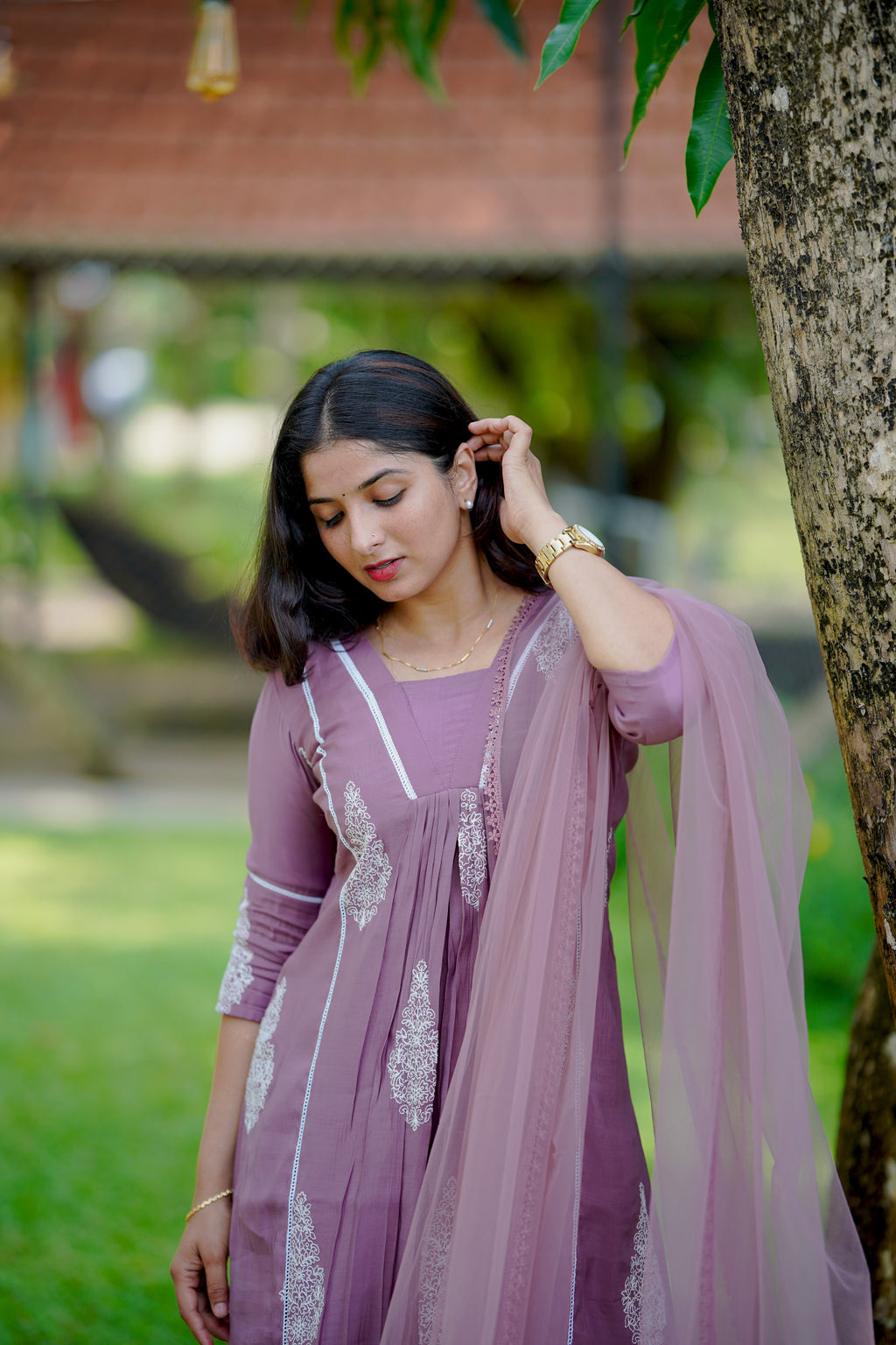 Two Piece Mul Chanderi Set