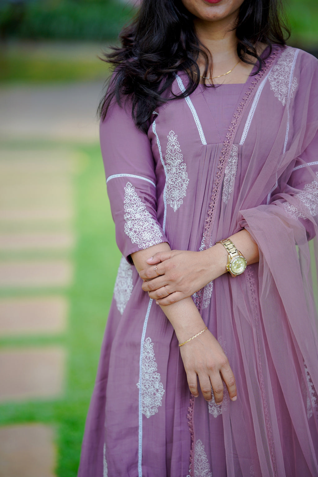 Two Piece Mul Chanderi Set
