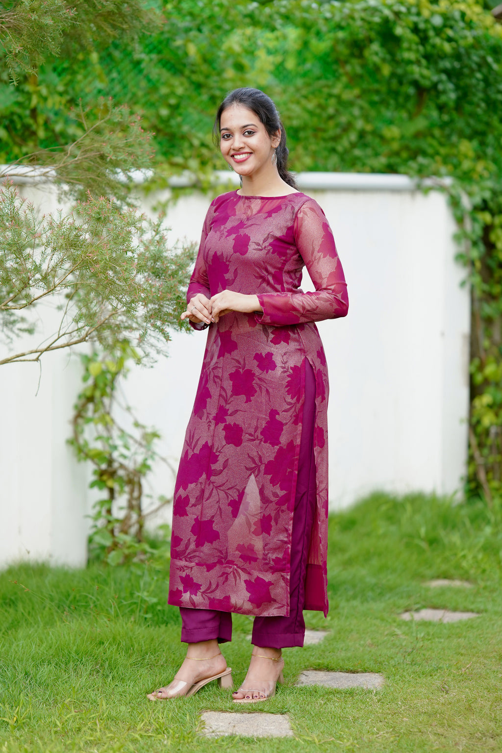 Plum Kurta Set