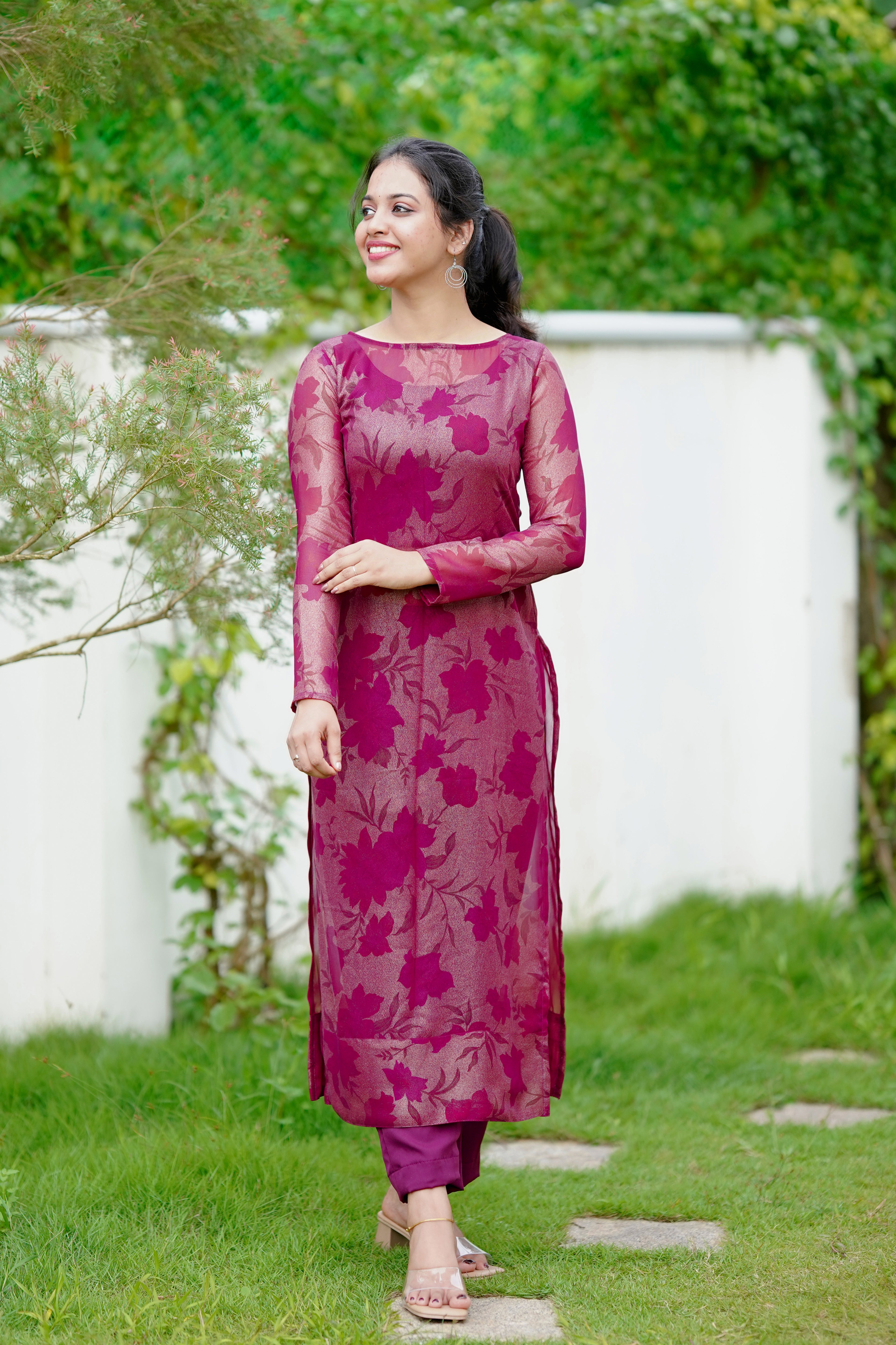 Plum Kurta Set