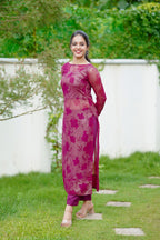 Plum Kurta Set