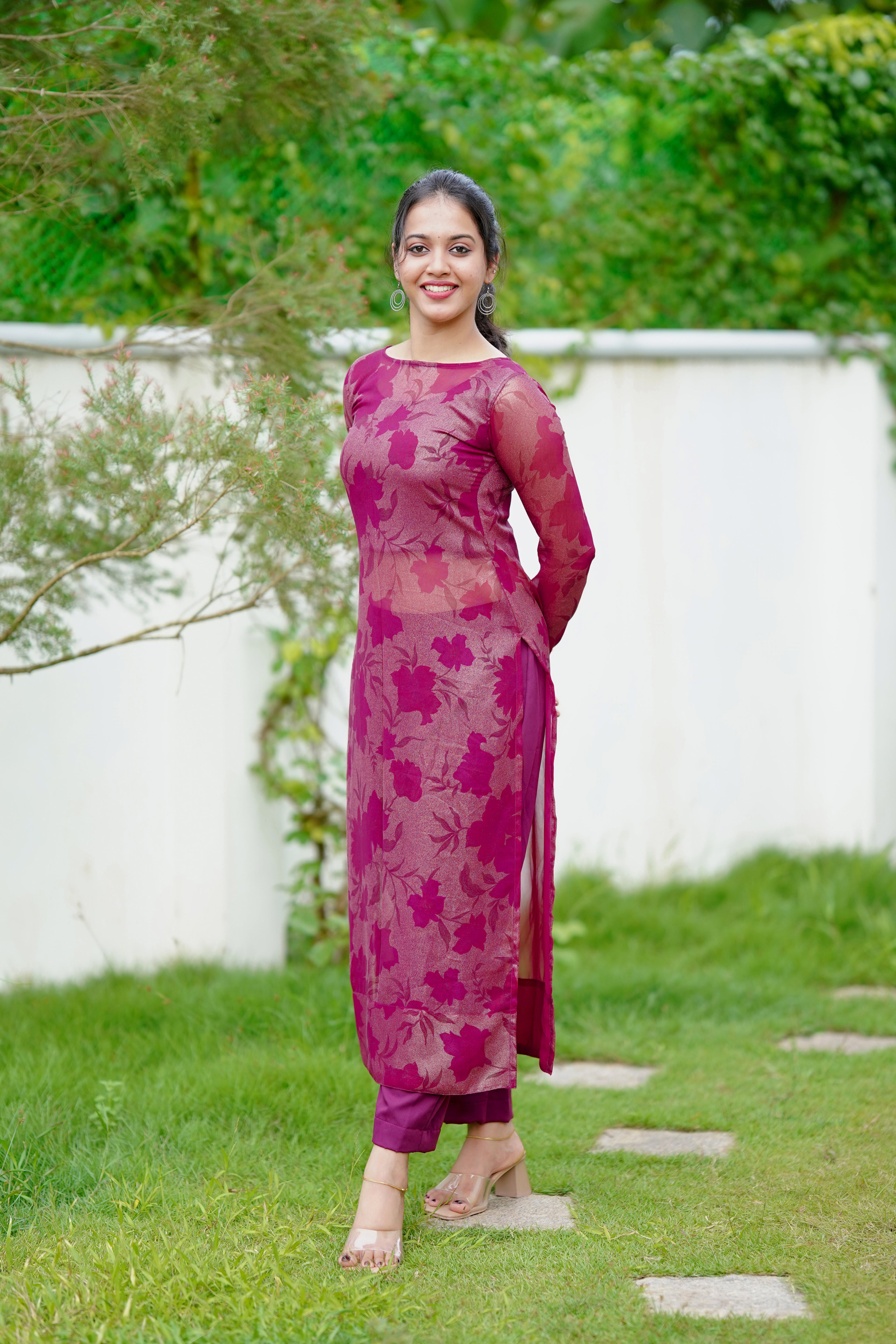 Plum Kurta Set
