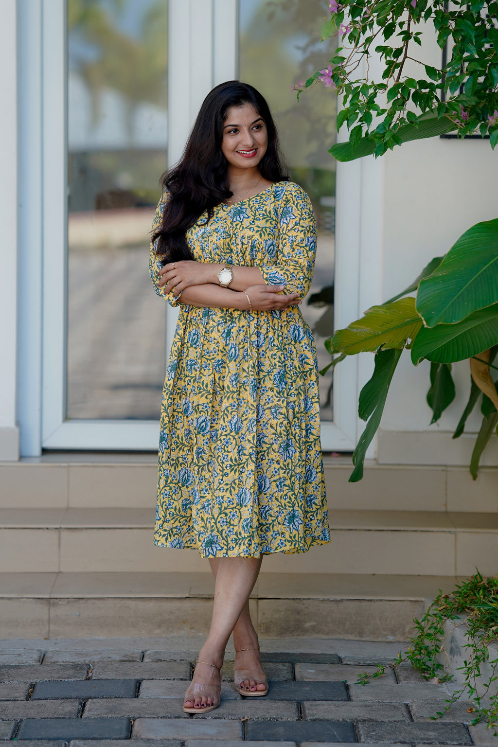 Sunlit Block Print Dress