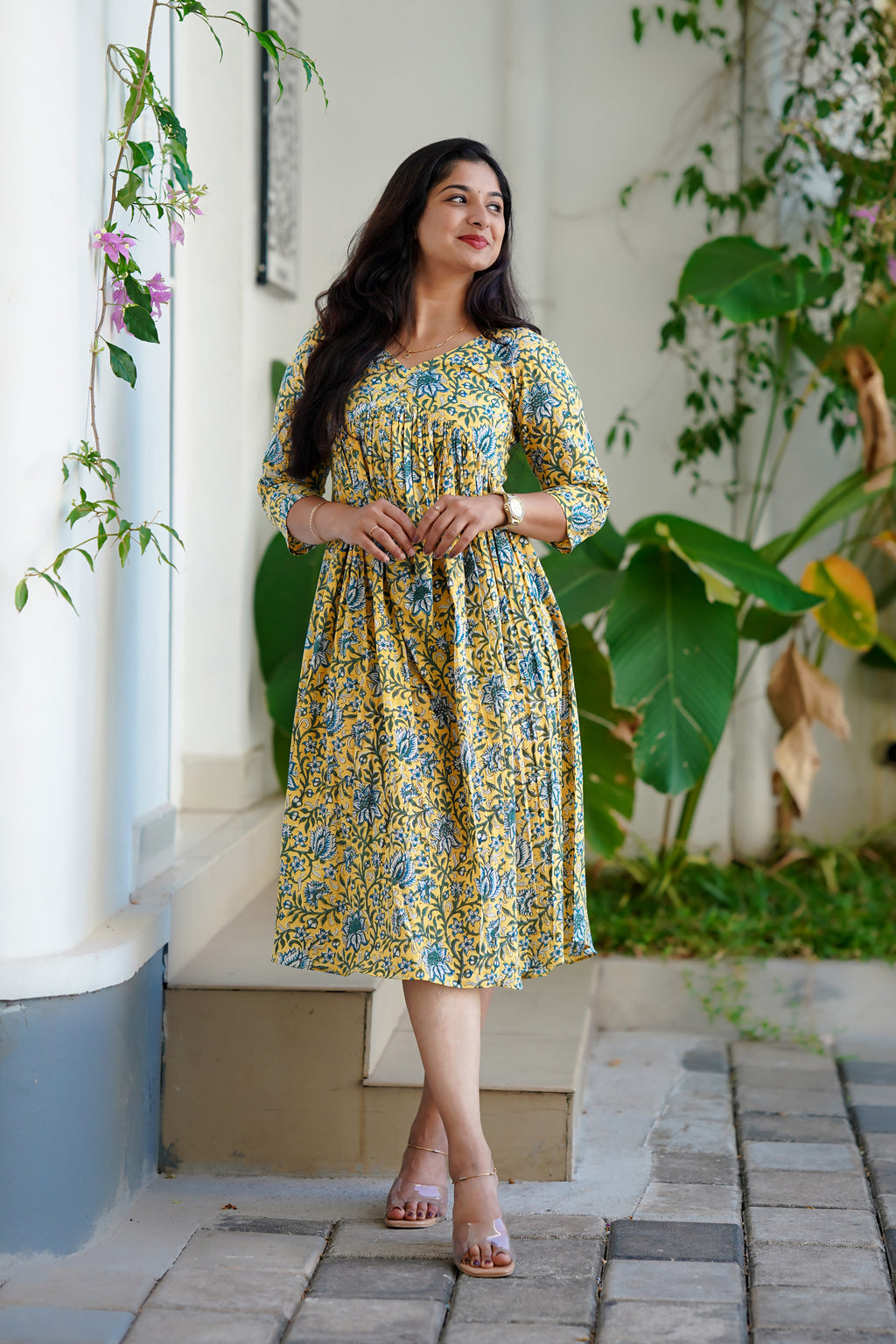 Sunlit Block Print Dress