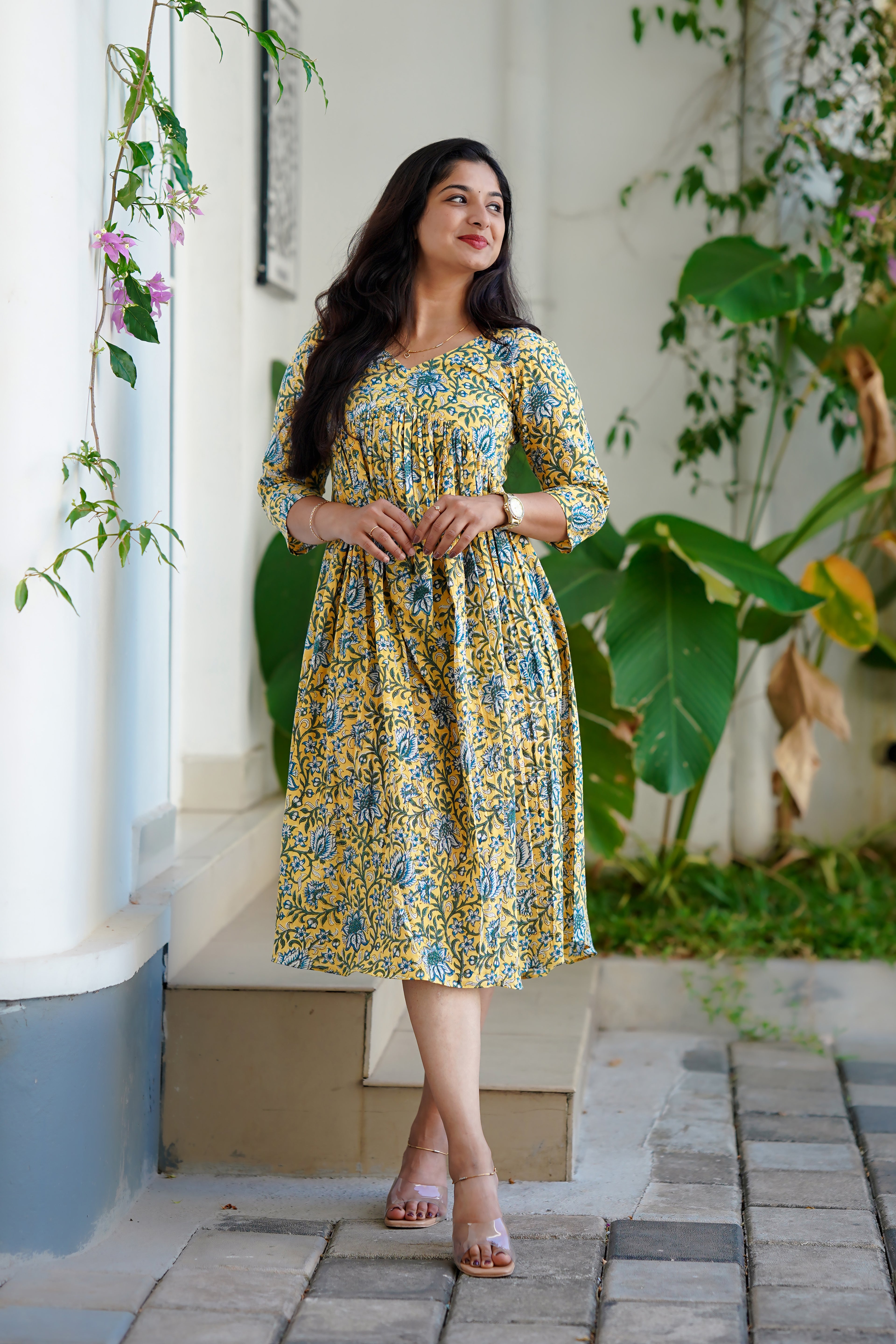 Sunlit Block Print Dress