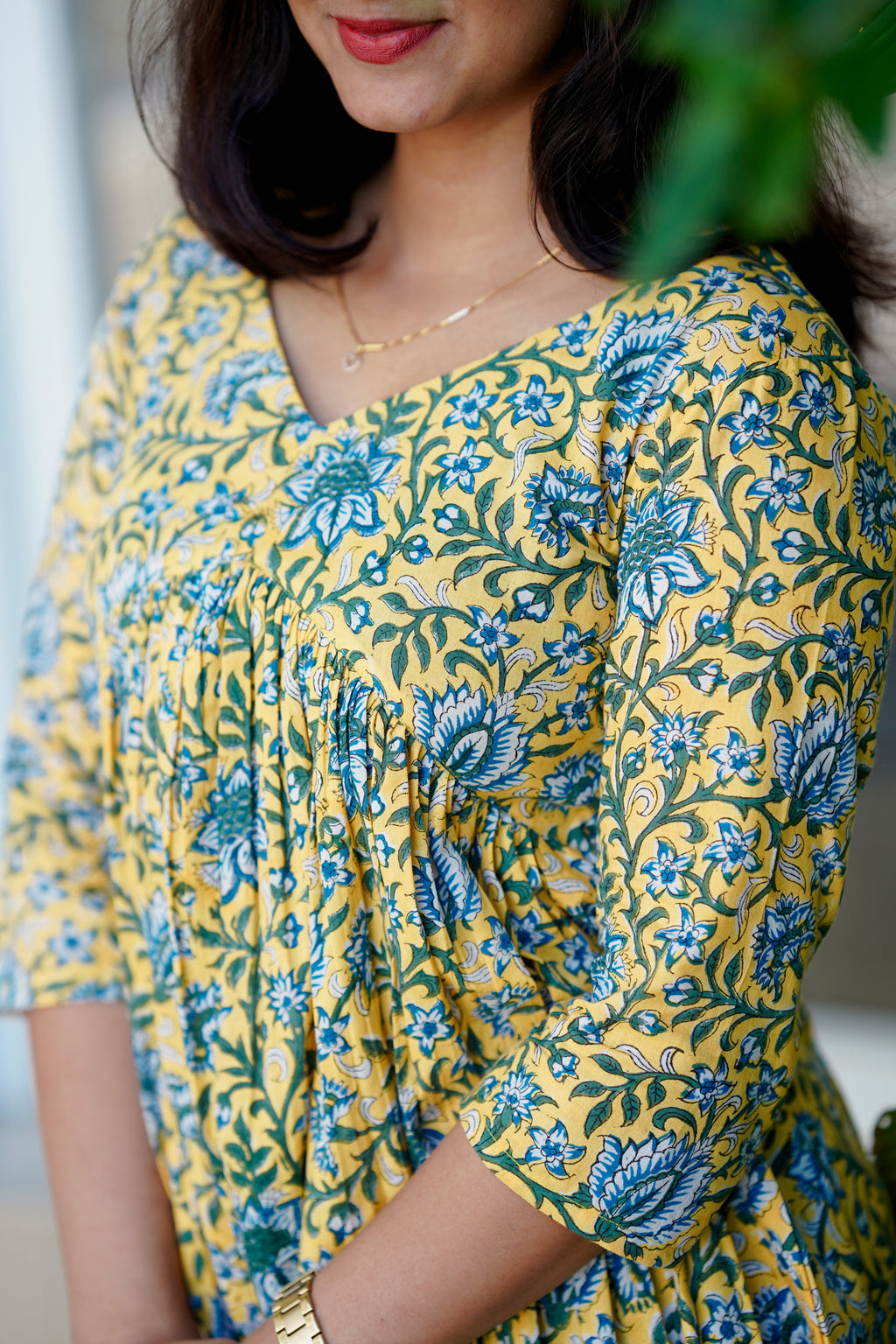 Sunlit Block Print Dress
