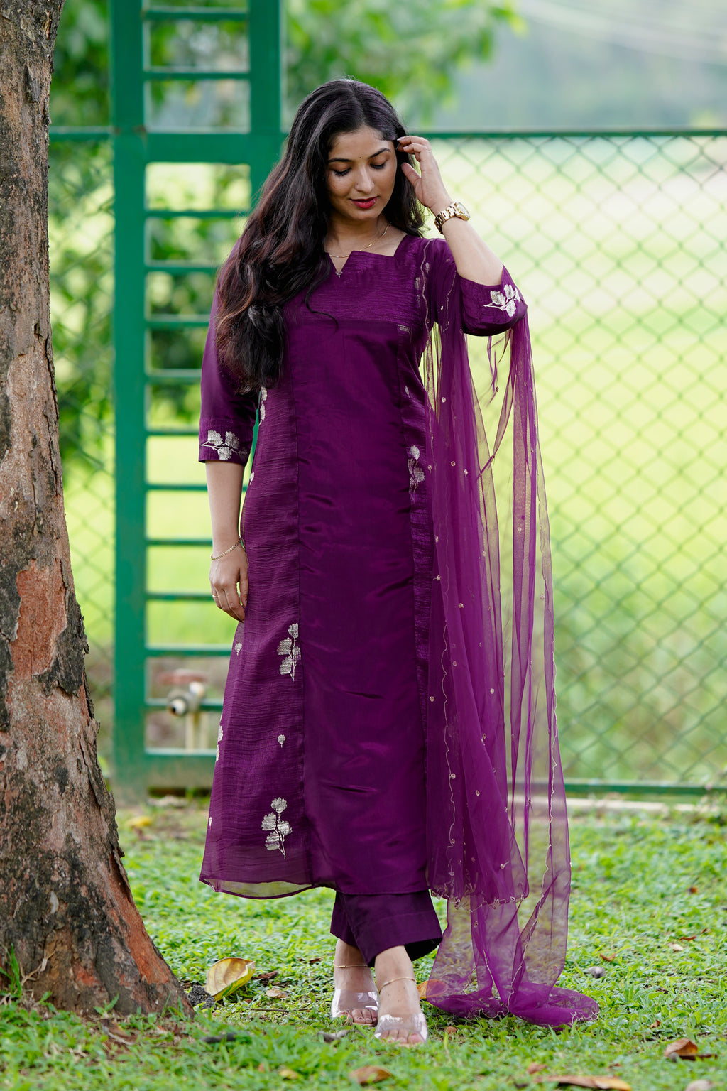 Plum Chiffon Set